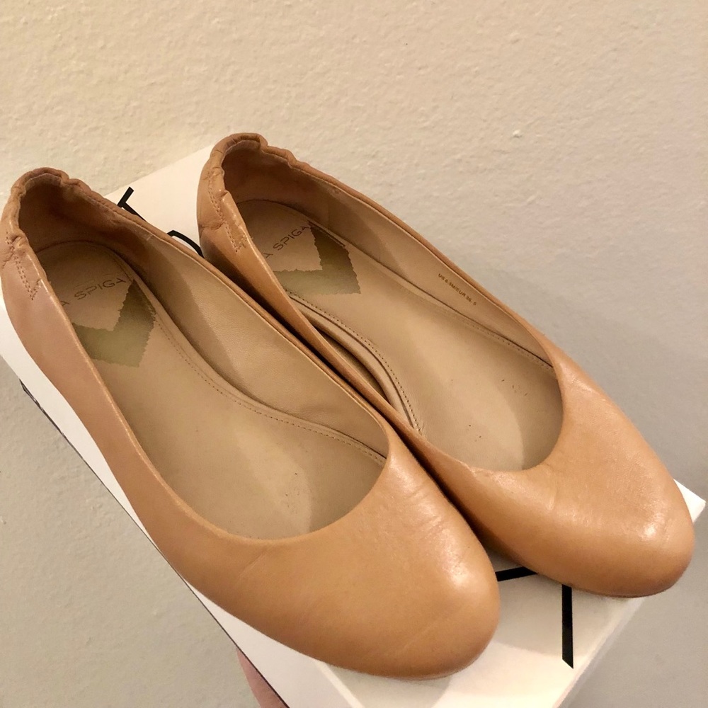 Via Spiga Jaden Ballet Shoes Tan 6.5